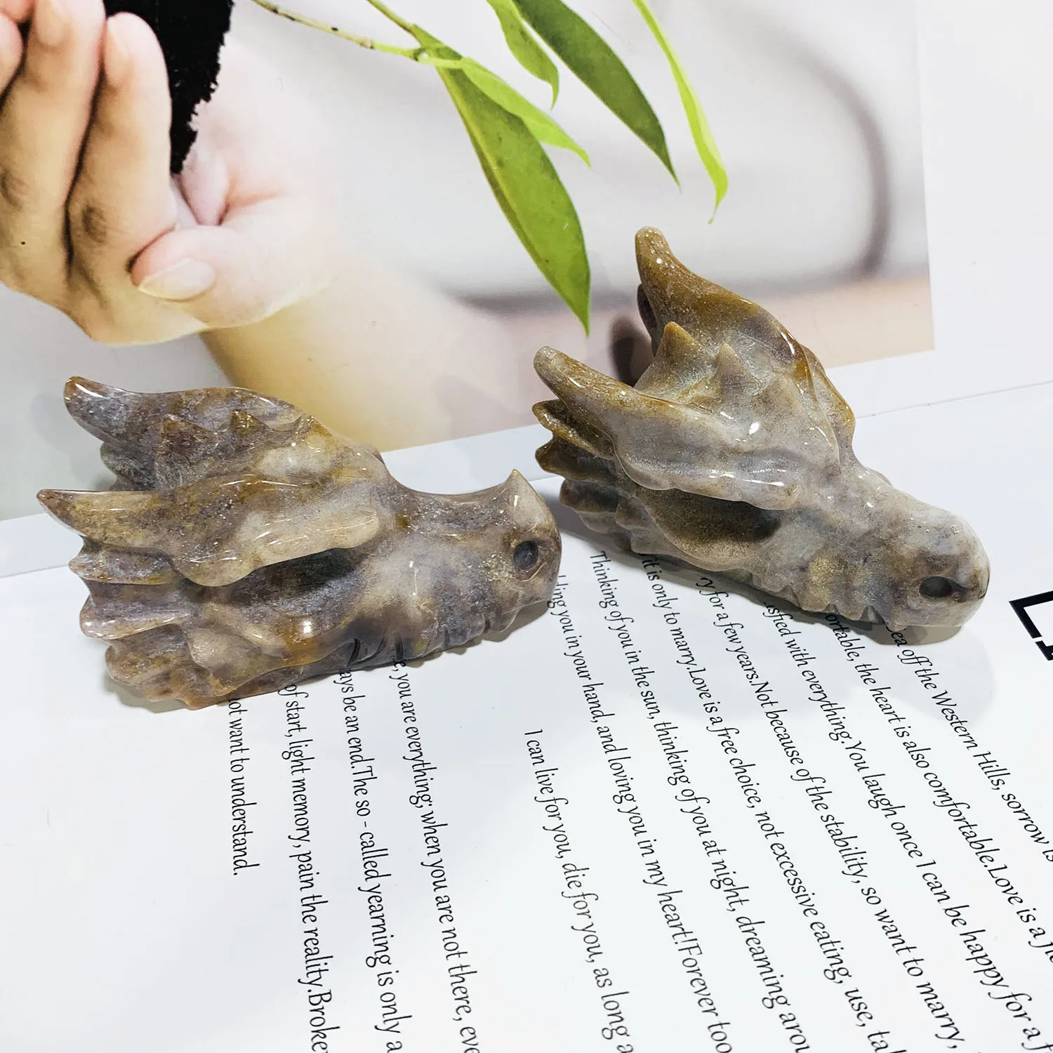 

7-8cm Rose Amethyst Dragon Skull For Home Decoration Healing Crystal Stone Natural Mineral Room Accessories