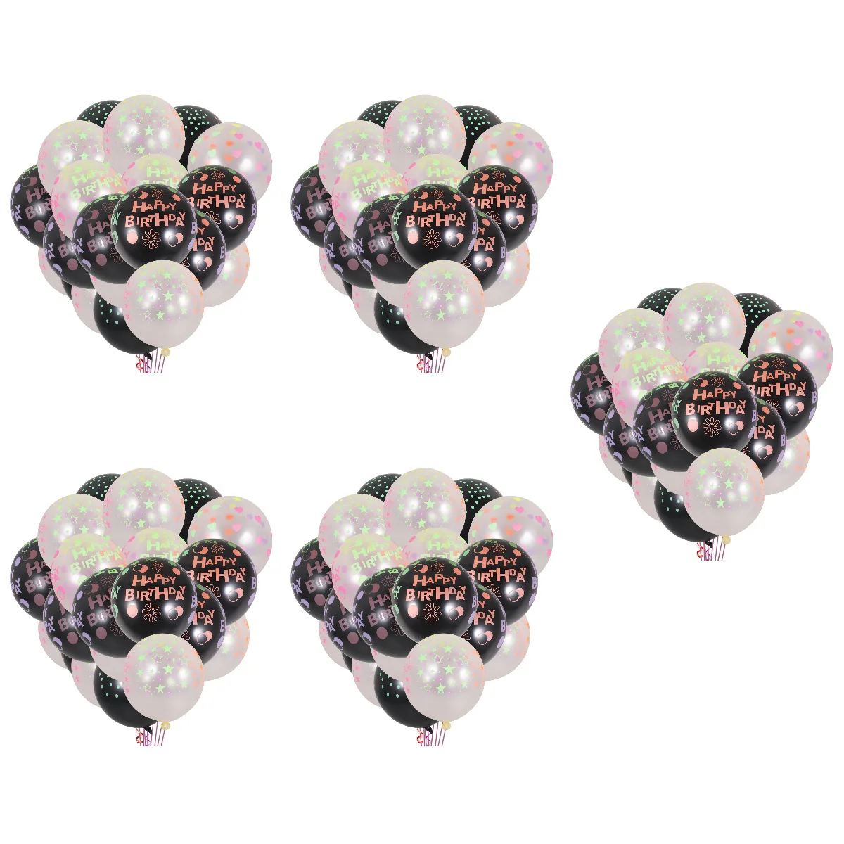 

500 Fluorescent Balloons Latex Luminous Balloon Glow in the Dark Balloons