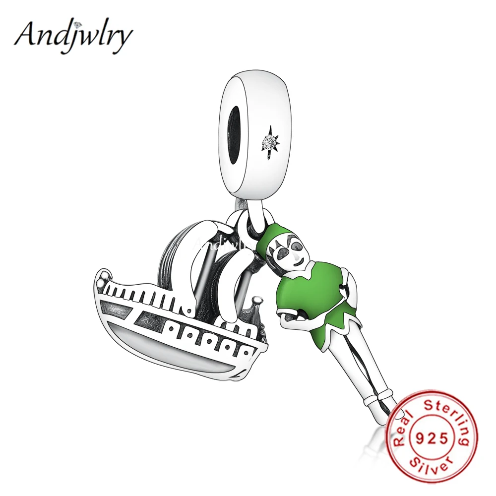 

Fit Bracelet Charms Silver 925 Original Girl And Boat Bead Bracelet&Bangle Jewelry Berloque