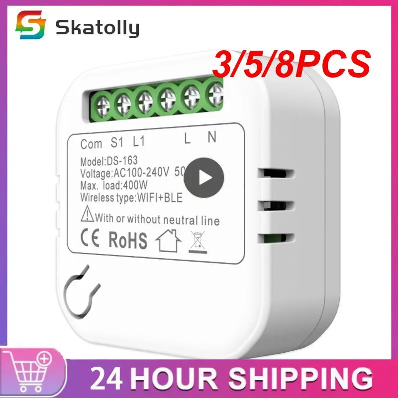 

3/5/8PCS 10a Wifi Module Smart Wi-fi Modul Tuya Smart Switch Voice Control Wireless Light Switch Relay App Control