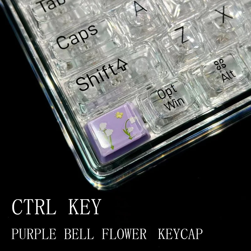

Purple Flower Keycap Oem Height DIY Customized ESC Ctrl Mechanical Keyboard Cap Suitable For Cherry MX Switch Game Keycap