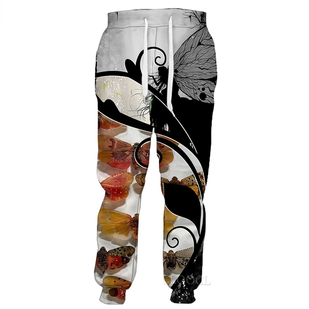 CLOOCL Men Trousers 3D Graphics Beautiful Butterfly Print Trousers Casual Pants Harajuku Style Clothing Streetwear Jogging Pants