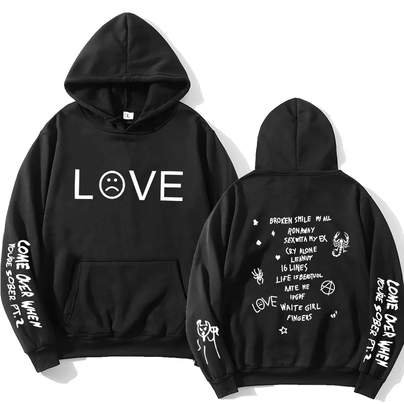 

Lil Peep Hoodies Love Men's Hooded Sweatshirt Pullover Hoody Men / Women sudaderas cry baby Hip Hop Streetwear Fashion Hoodie