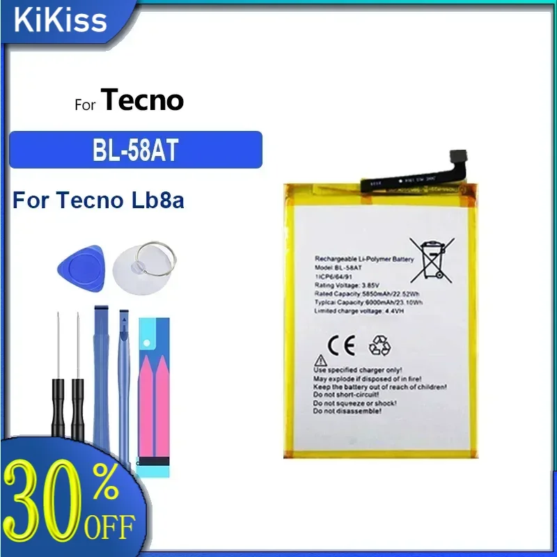 Аккумулятор 6000 мАч BL-58AT для Tecno Lb8a