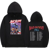 bad bunny hoodies double sided graphic print hoodie long sleeves men women fashion vintage harajuku singer sweatshirt streetwear