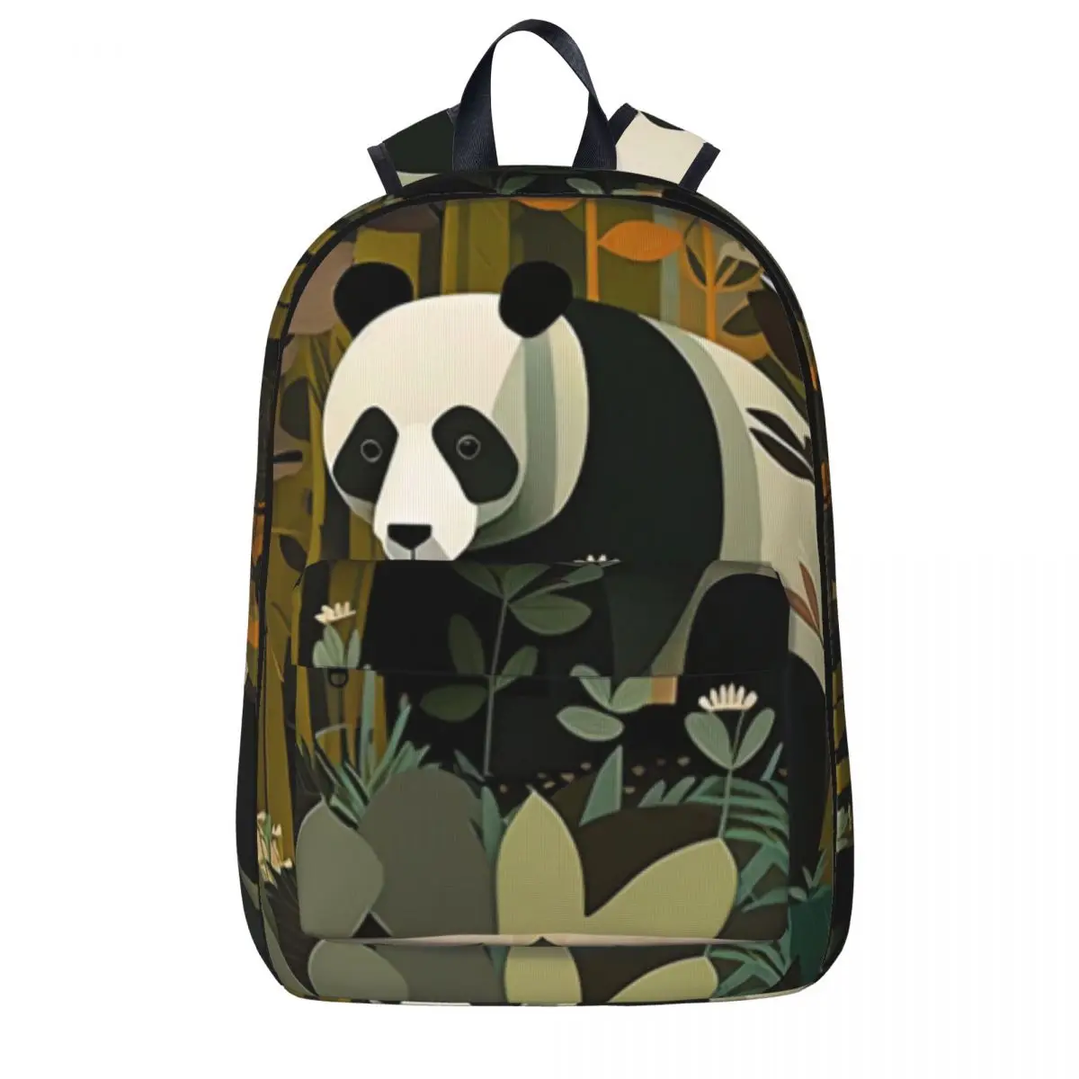 

Рюкзак с пандой, Современный художественный ежедневный рюкзак, женские забавные ранцы для старшей школы, красочная фотография