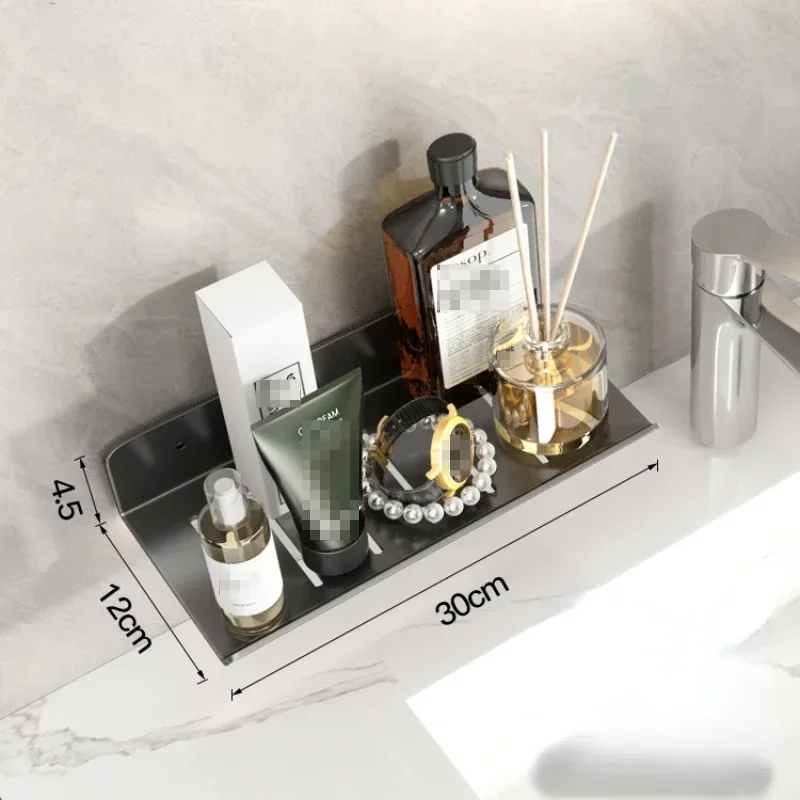 Черная Металлическая Угловая Полка Для Ванной Комнаты Органайзер Макияжа Без