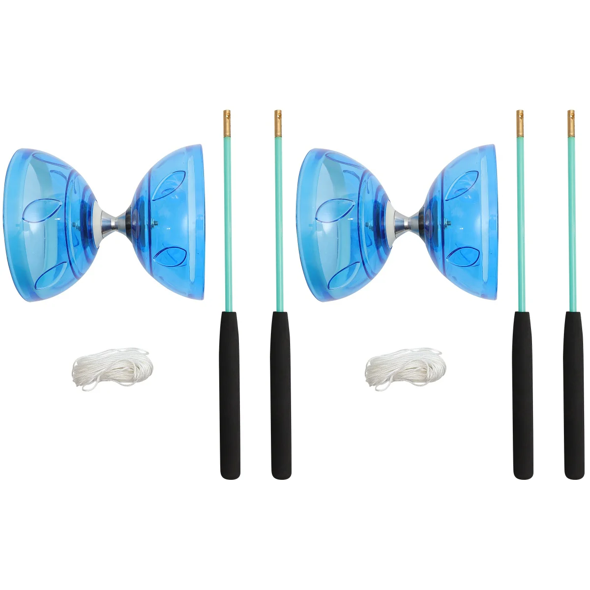 

2 Sets Out Door Toys Kids Diabolo Plastic Juggling Stick Chinese Yo Soft Rubber Fitness Classic