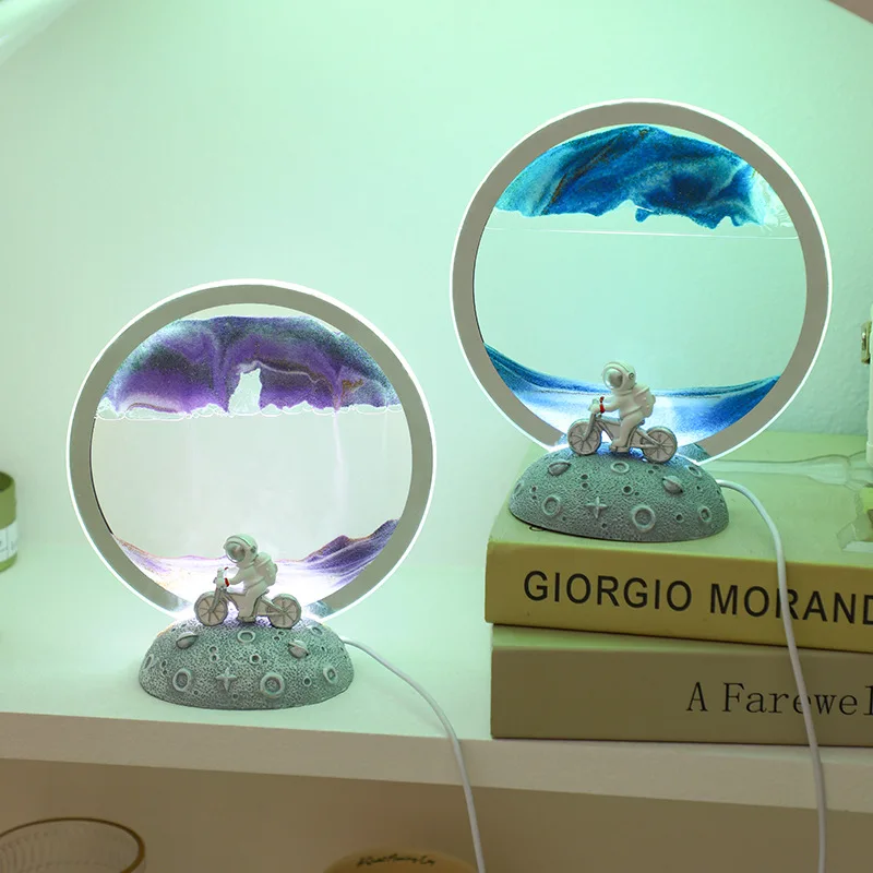 

Настольная лампа с орнаментом, искусственная астронавт из смолы, ночник, декор для спальни, прикроватная атмосферная лампа, детский подарок на день рождения, питание от USB