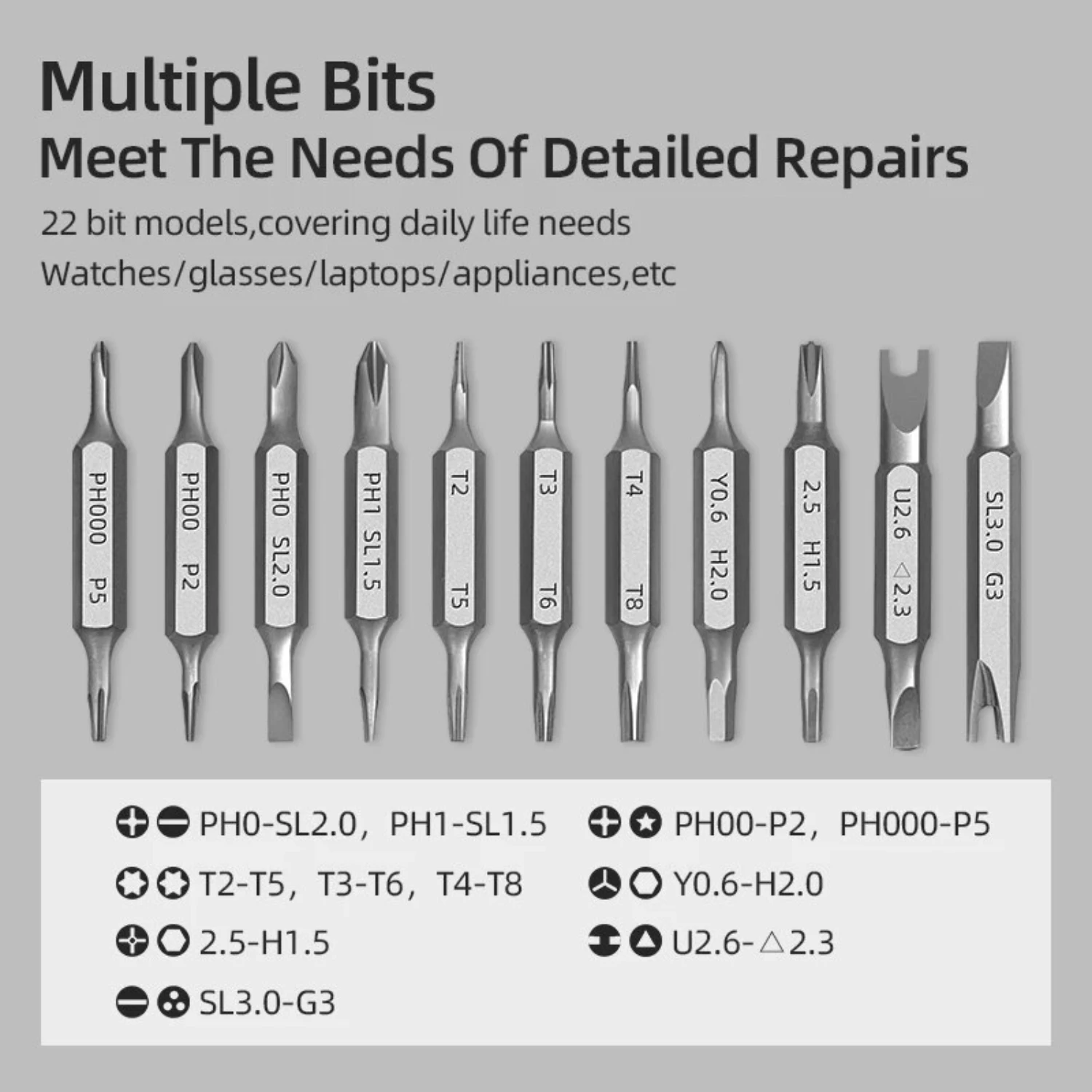 с высококачественными отвертками двусторонней головкой из стали S2