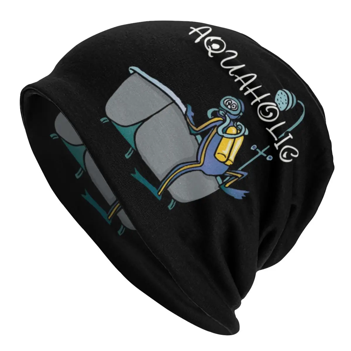 

Funny Scuba Diving Bonnet Homme Fashion Knit Hat For Men Women Warm Winter Diver Beanies Caps
