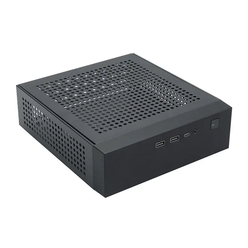 Фото (DT37) M09 HTPC Корпус для мини-ПК Mini ITX, блок питания постоянного тока, промышленный корпус для управления, корпус для домашнего настольного компьютера №4