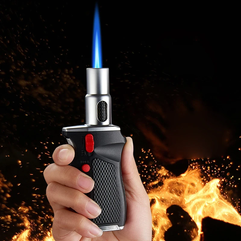 

Unusual Mini Stylish Gas Small Spray Metal Welding Gun Outdoor Camping BBQ Lighter Windproof Lighter Cigarette Gadgets For Men