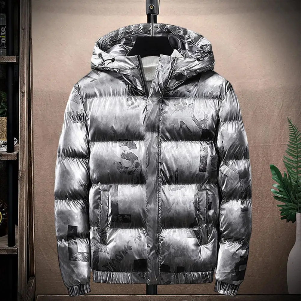 Men Jacket Bright Surface Super Soft Coldproof Washable Windbreaker Overcoat   Men Windbreaker  Streetwear