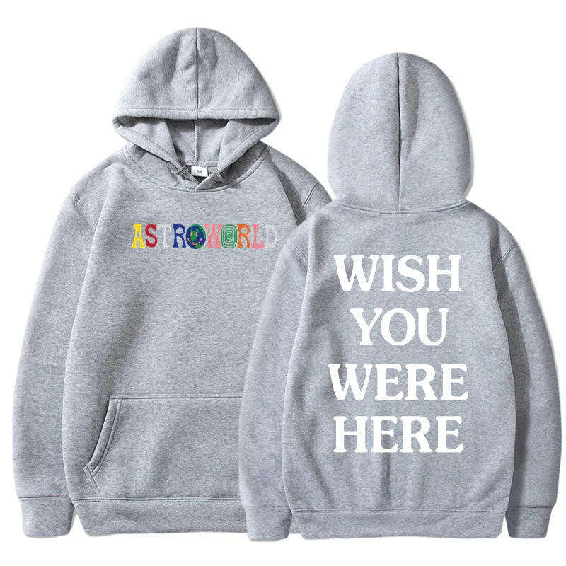 Новинка Мужской и Женский пуловер Astroworld WISH YOU Be HERE с радужными буквами модные