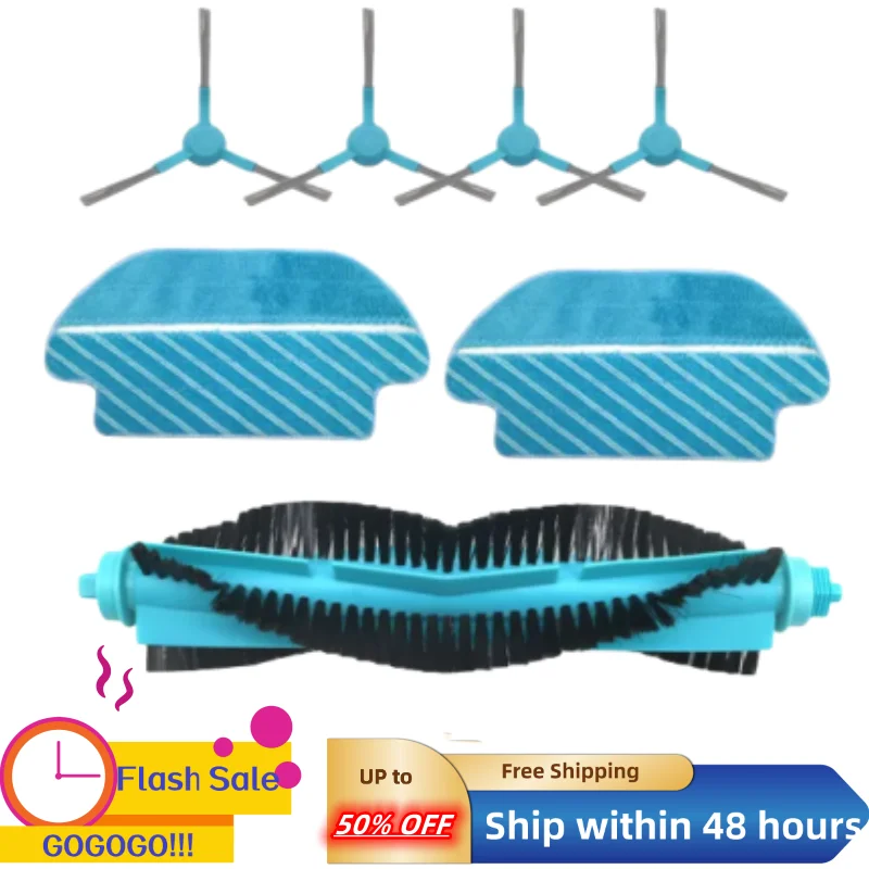 

HEPA Filter Roller Brush Mop Pads Cloth for Cecotec Conga 3290 3490 3690 Vacuum Cleaner for Viomi V2 V-RVCLM21B Mijia STYJ02YM