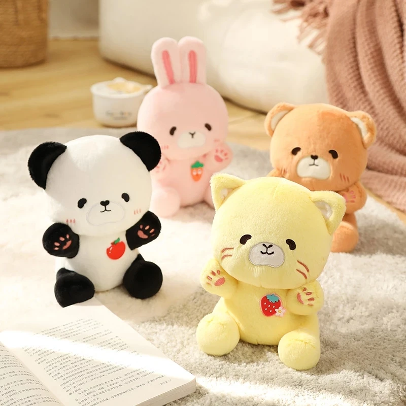 

24cm Cute Bear Rabbit Panda Cat Plush Doll Kawaii Animals Stuffed Super Soft Toy Nice Gift For Child Girl Kid Baby Sleep Dolls