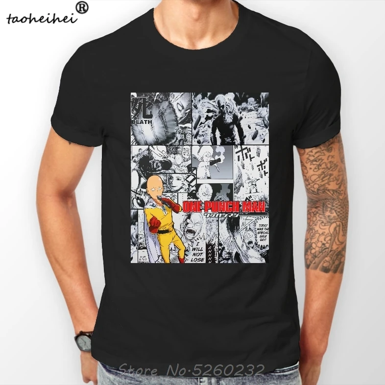 Модная мужская футболка с принтом One Punch Homme манга полоса Сайтама аниме все