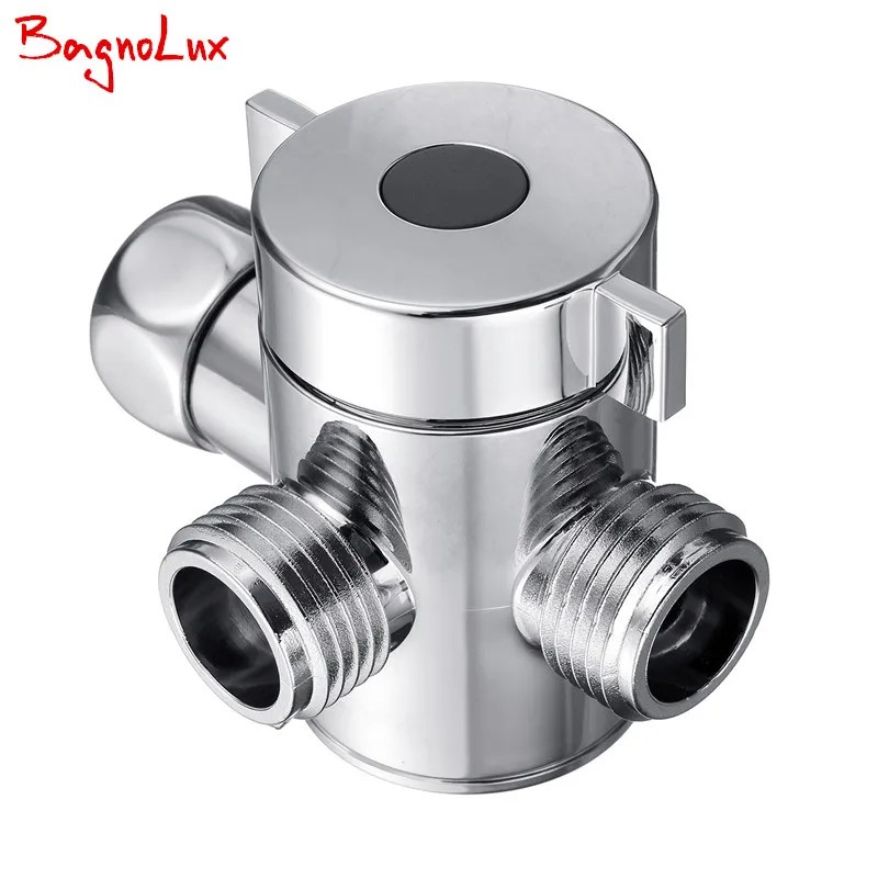 

Bagnolux Handheld Shower and Shower Head Shower Arm 3-Way Diverter G1/2 Three Function Switch Adapter Valve for Toilet Bidet