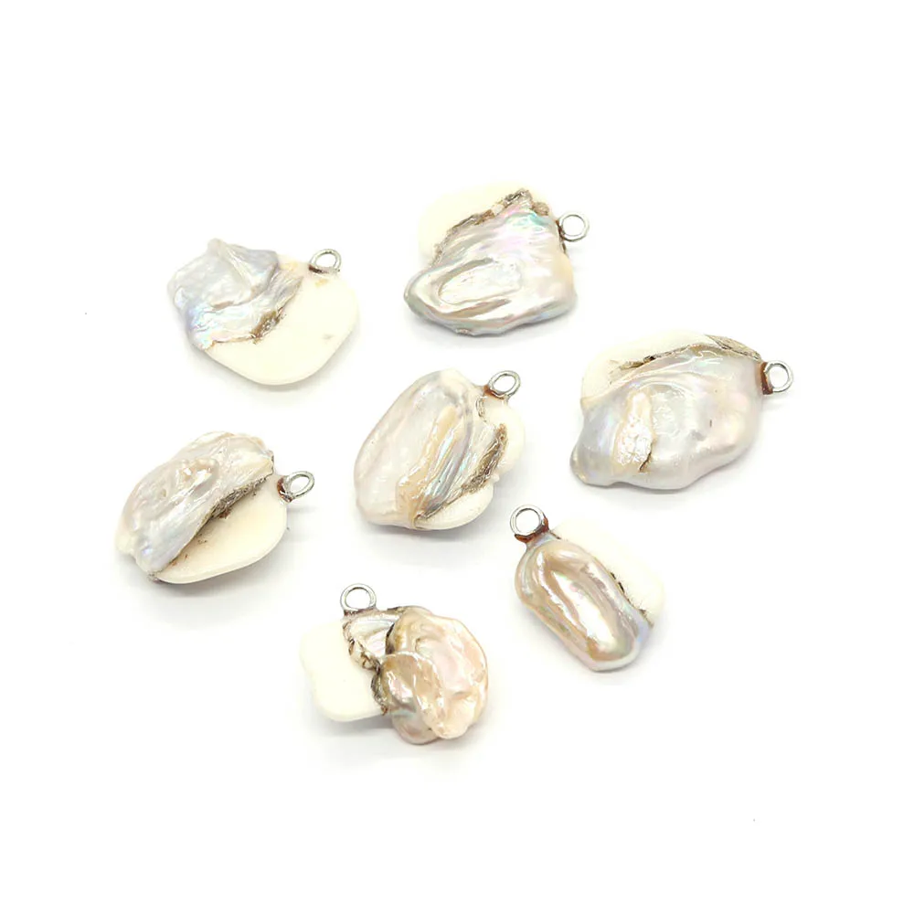 

Fashion Natural Pearl Shell Pendant Irregular Shape 18-26mm Charm Jewelry Accessories Handmade DIY Necklace Earring Accessories