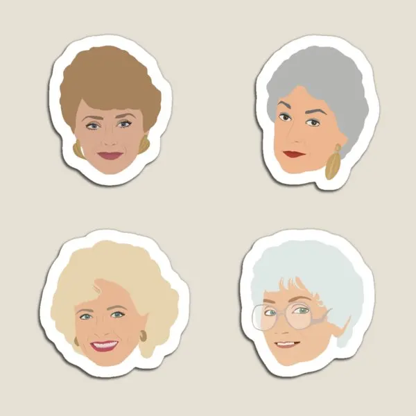 

Набор золотых наклеек для девочек, магнитные смешные наклейки для детей, милые разноцветные магнитные наклейки для детского дома, холодильника