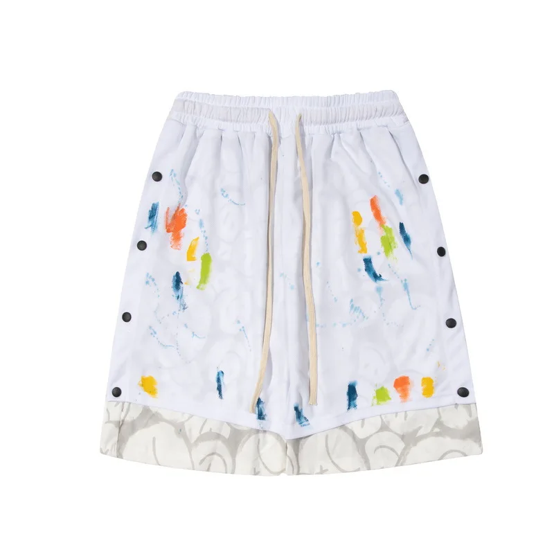 Gallery Dept 2023 Speckled Graffiti Shorts Street Fashion Brand Loose Casual Sports Pants Men's and Women's Cotton Capris