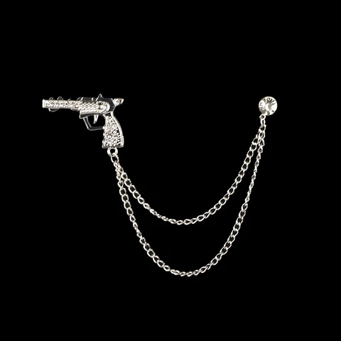 Мужская брошь из нержавеющей стали