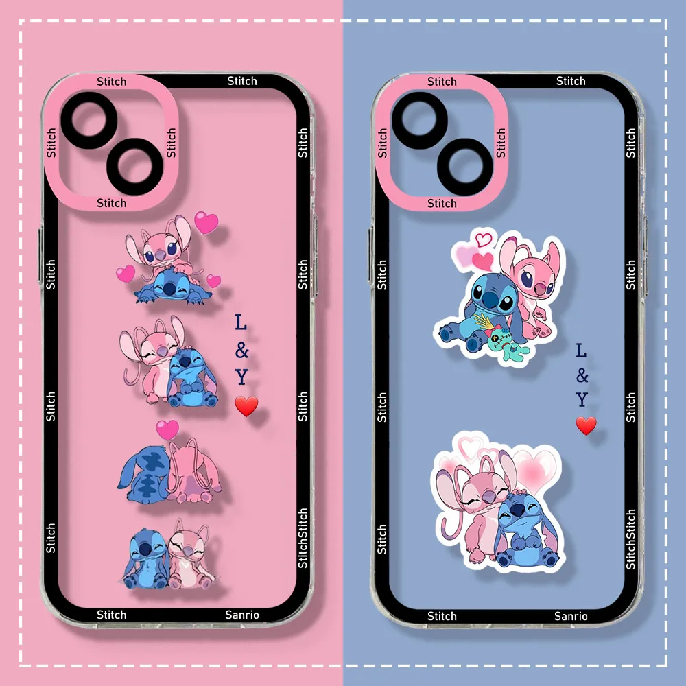 

Disney Cute Stitch Phone Case For Xiaomi Redmi Note 12C 11 10 Pro Plus 10C 9A 9C 9T K30 K40 K50 K60 4G 5G Transparent Capa