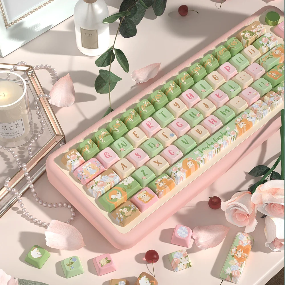 Muxia Garden original theme keycap MDA height little fresh girl creative keyboard cap