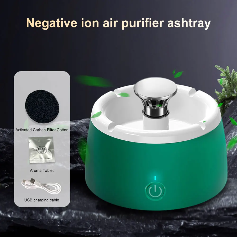 

Пепельница с USB-зарядкой для очистки воздуха, автоматическая пепельница для удаления дыма, очиститель воздуха, пепельница для дома и автомобиля