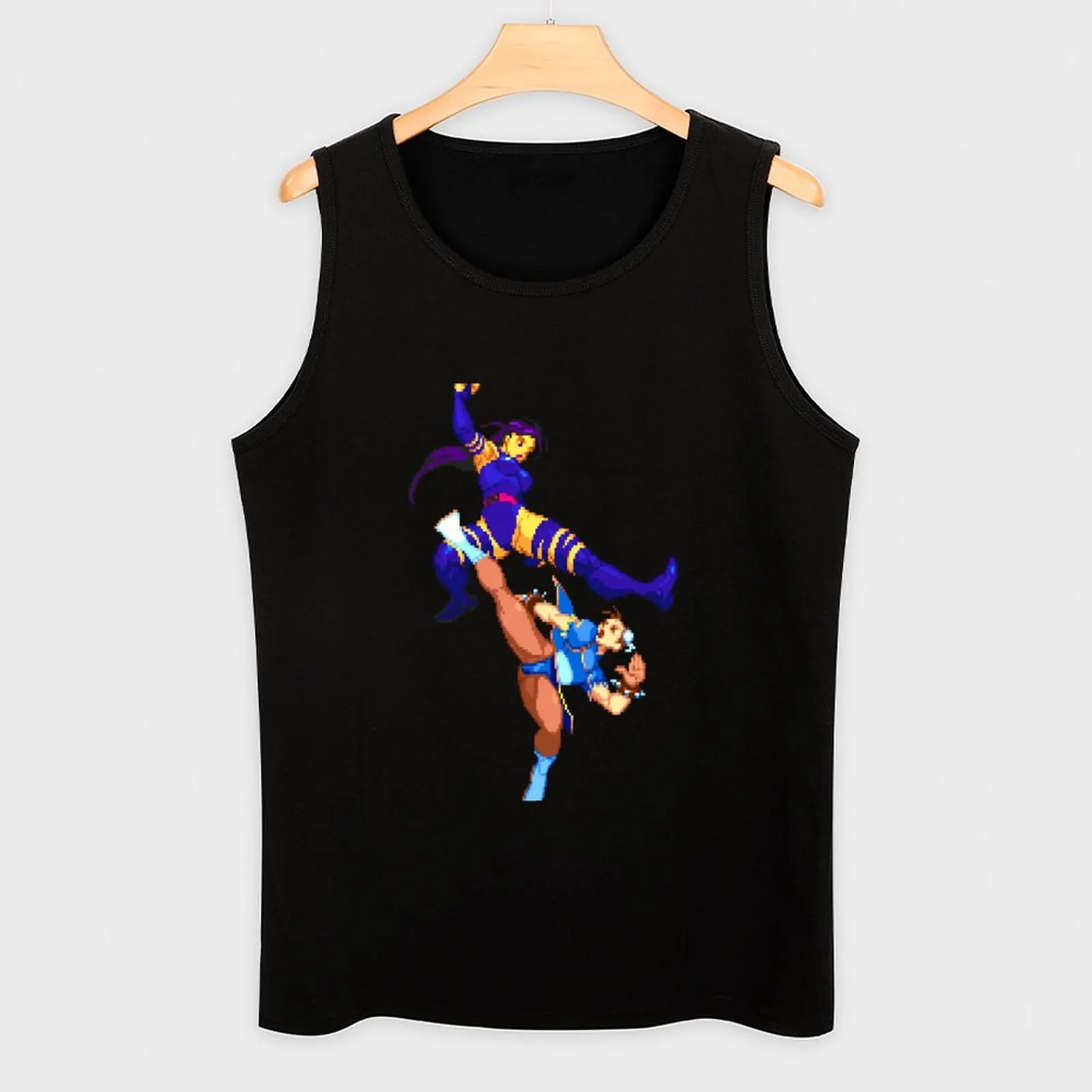 Psylocke vs Chun Li MvC2 Майка Мужская футболка для фитнеса жилет мужская одежда
