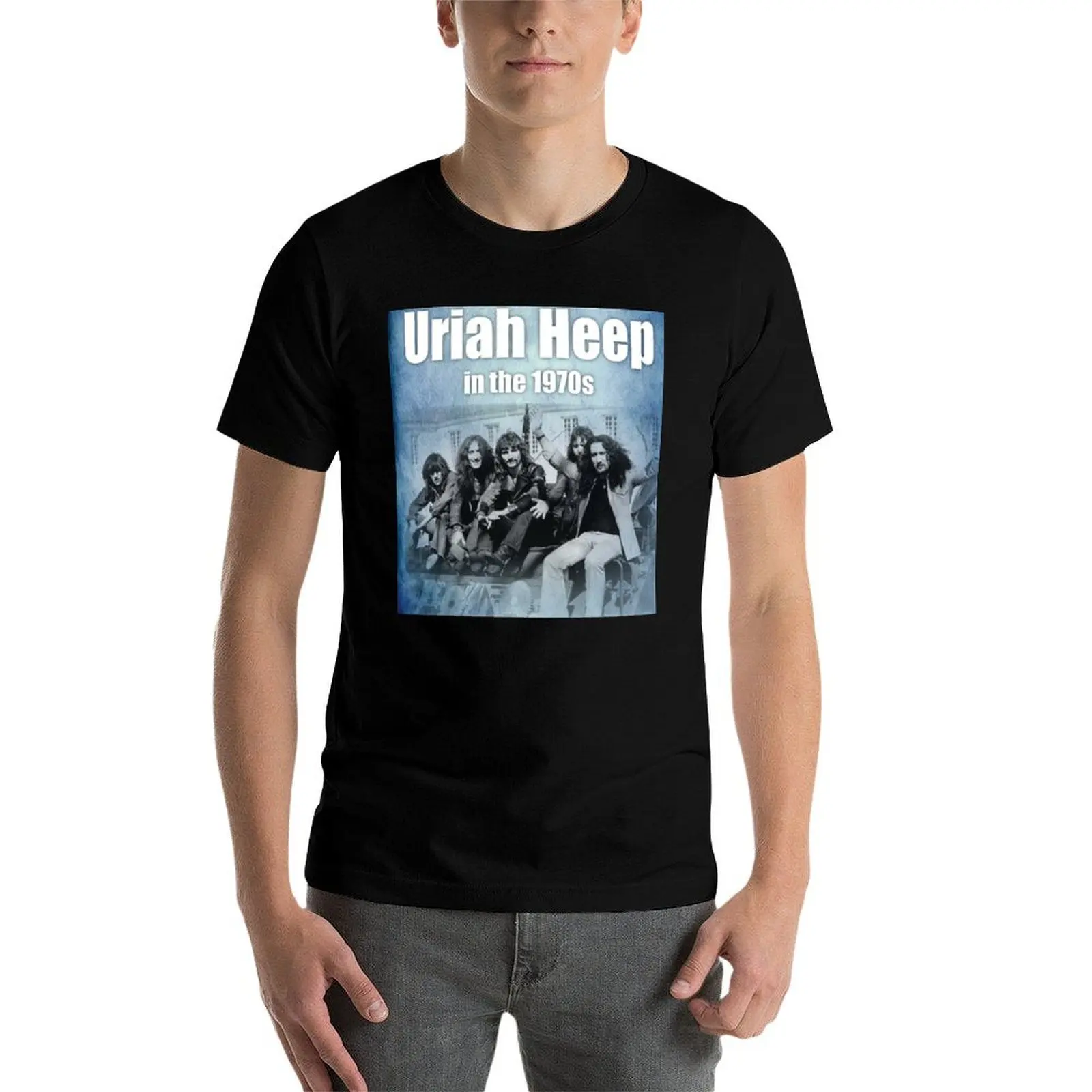 Фото Футболка Uriah Heep 1970 Tour 2022 Husada, свободная футболка большого размера №4
