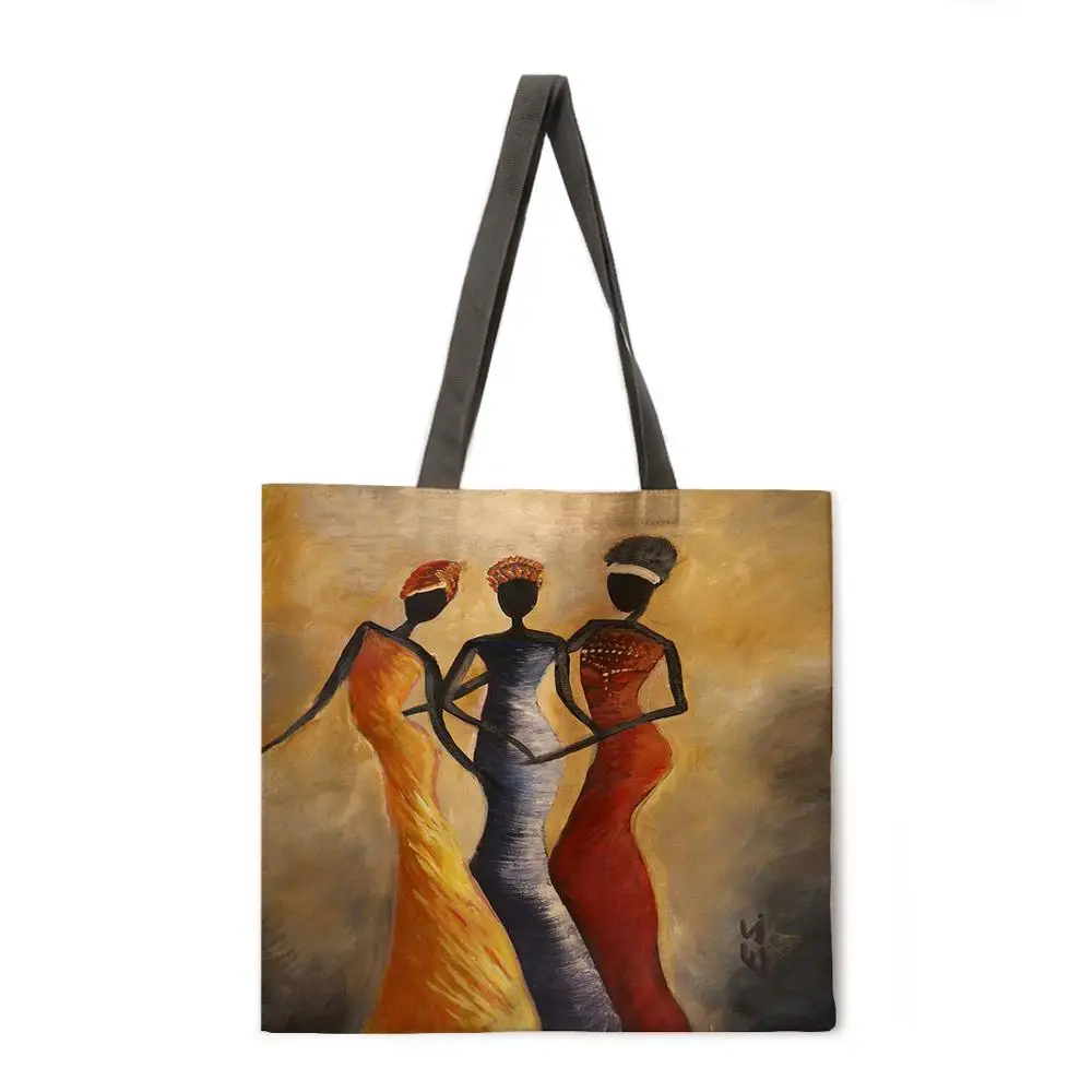 

Outdoor Beach Bag Black Women Powerful Linen Tote Bag Ladies Casual Portable Shoulder Bag Foldable Shopping Bag DICHOS