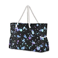 luxury designe handbags black tote beach bag shopper shoulder bag big capacity watercolor tie dye travel womens bag 2022 tend