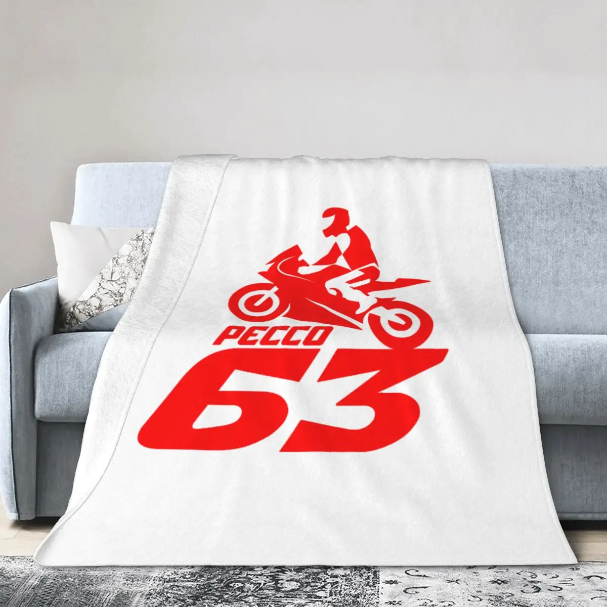 

Francesco Bagnaia No. 63 Blanket Bedspread Vintage Sofa Cover Double Bed Baby Blanket Anti-pilling Microfibers washable fluffy