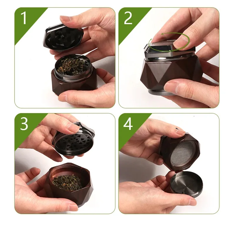 60 мм ручная рукоятка из цинкового сплава мельница для трав дробилка измельчитель