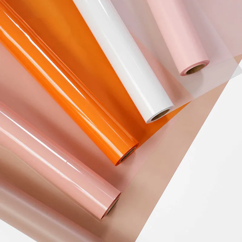 

57cmx10m Roll Colorful Cellophane Flower Shop Waterproof Floral Wrapping Paper Material for Valentine's Day Supplies