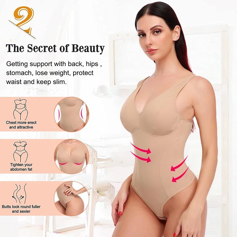 Bodysuit Shapewear for Women Bodycon Sexy Body Shaper Push Up Slimming Underwear Sheath Corset Top Jumpsuit Female Outfit