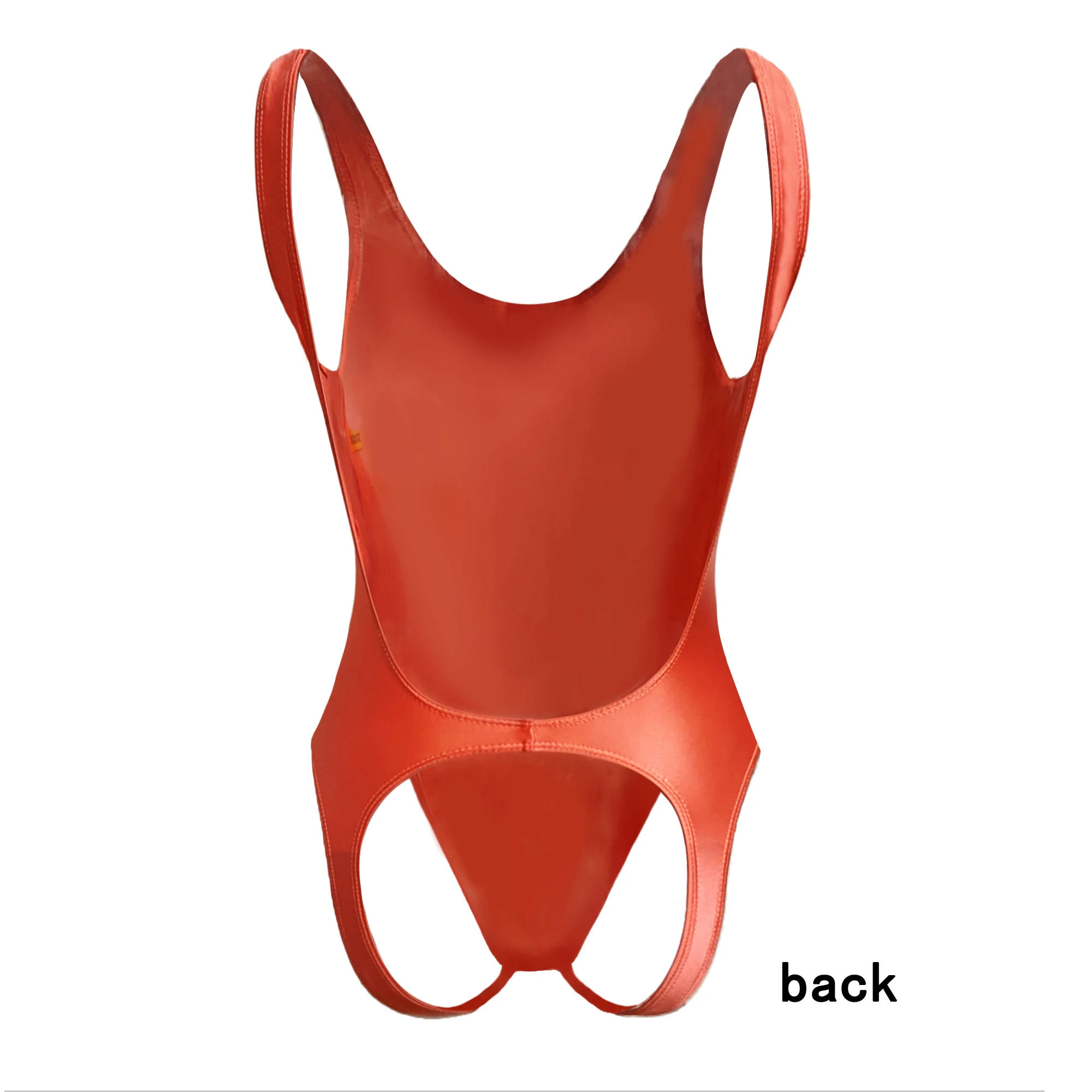 XCKNY Satin One Piece Swimwear Silky Shiny Bathing Suits High Elasticity Bodysuit Open crotch tighten one's hips glossy swimsuit