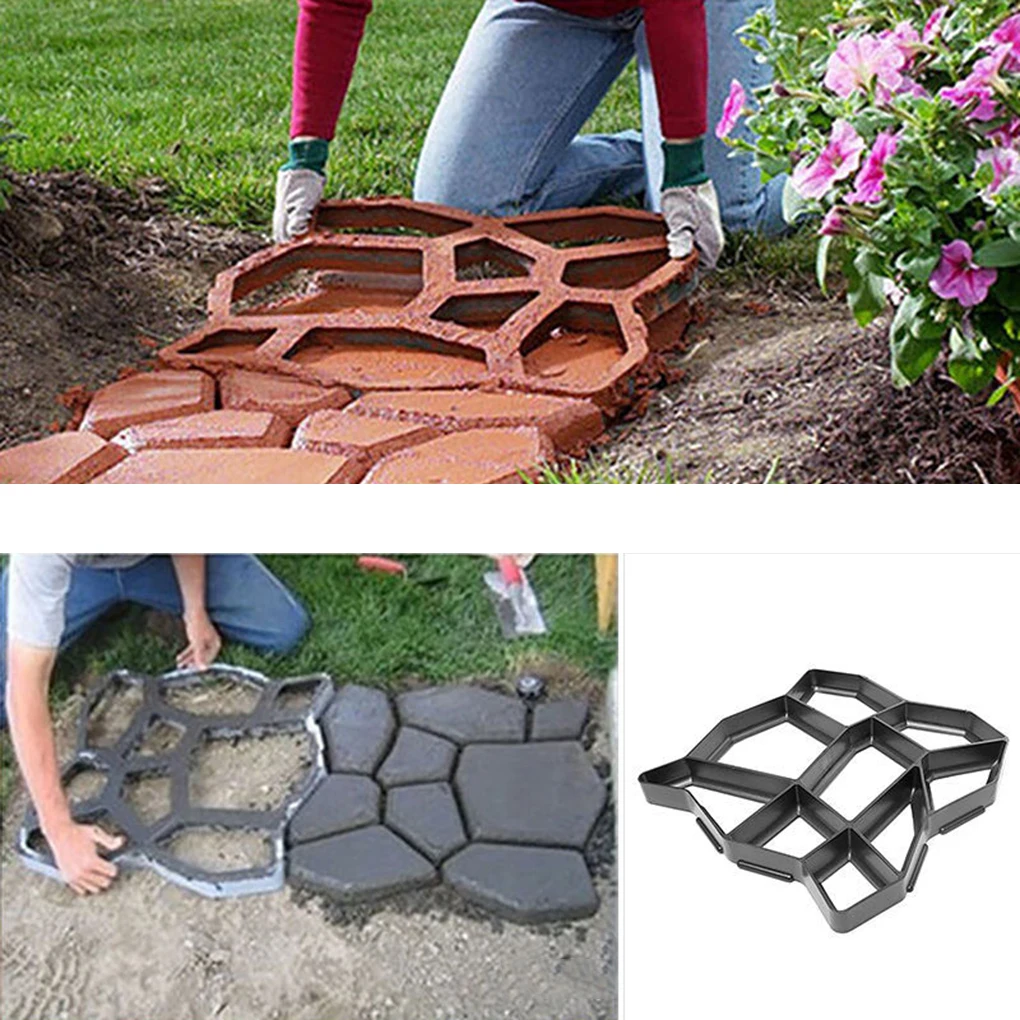 Изготовление DIY формы для тротуарной плитки дома сада подъездной дороги черная