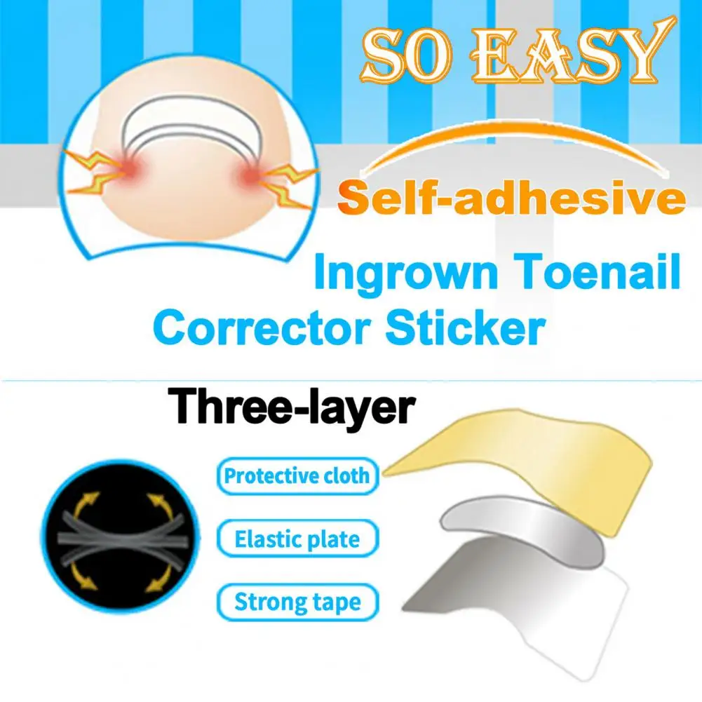 

Portable 13Pcs/Set Universal Toenail Correction Foot Patch Long Lifespan Toe Straightener Fashionable for Women