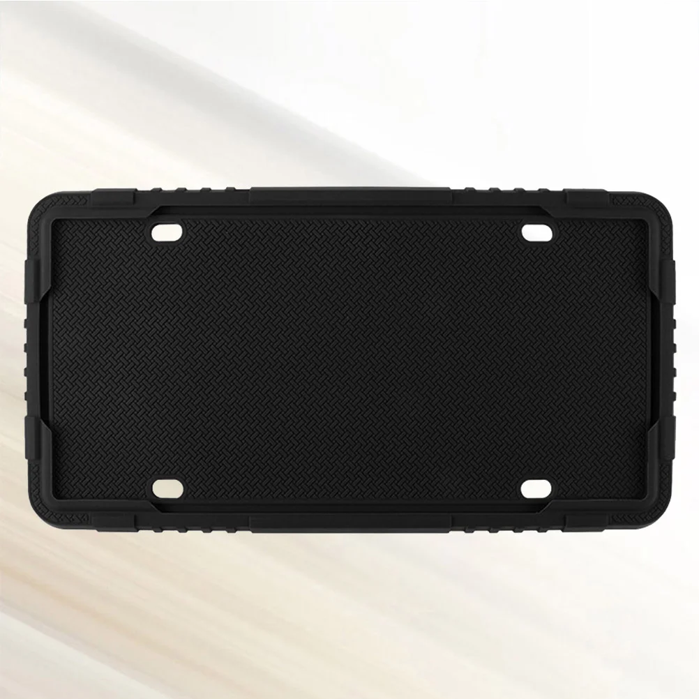 

Silicone Holders American License Plate Frame US Standard Bumper Bracket Black Car Covers