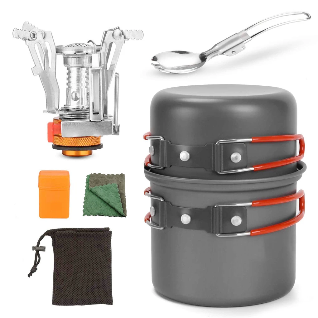 

Уличная посуда для кемпинга, антипригарная ручка, антипригарная Кастрюля для приготовления пищи, сковорода для пешего туризма, аварийная п...