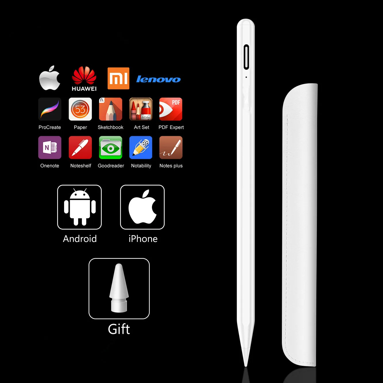 Для iPad карандаш стилус для Apple 1 2 сенсорная ручка планшета IOS Android Карандаш Xiaomi Huawei