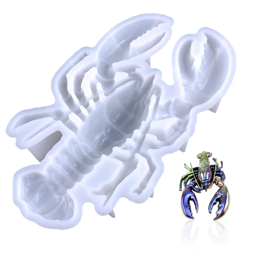 

Lobster Pendant Mold Manual DIY Resin Keychain Molds Silicone Soap Epoxy Wall Ornament