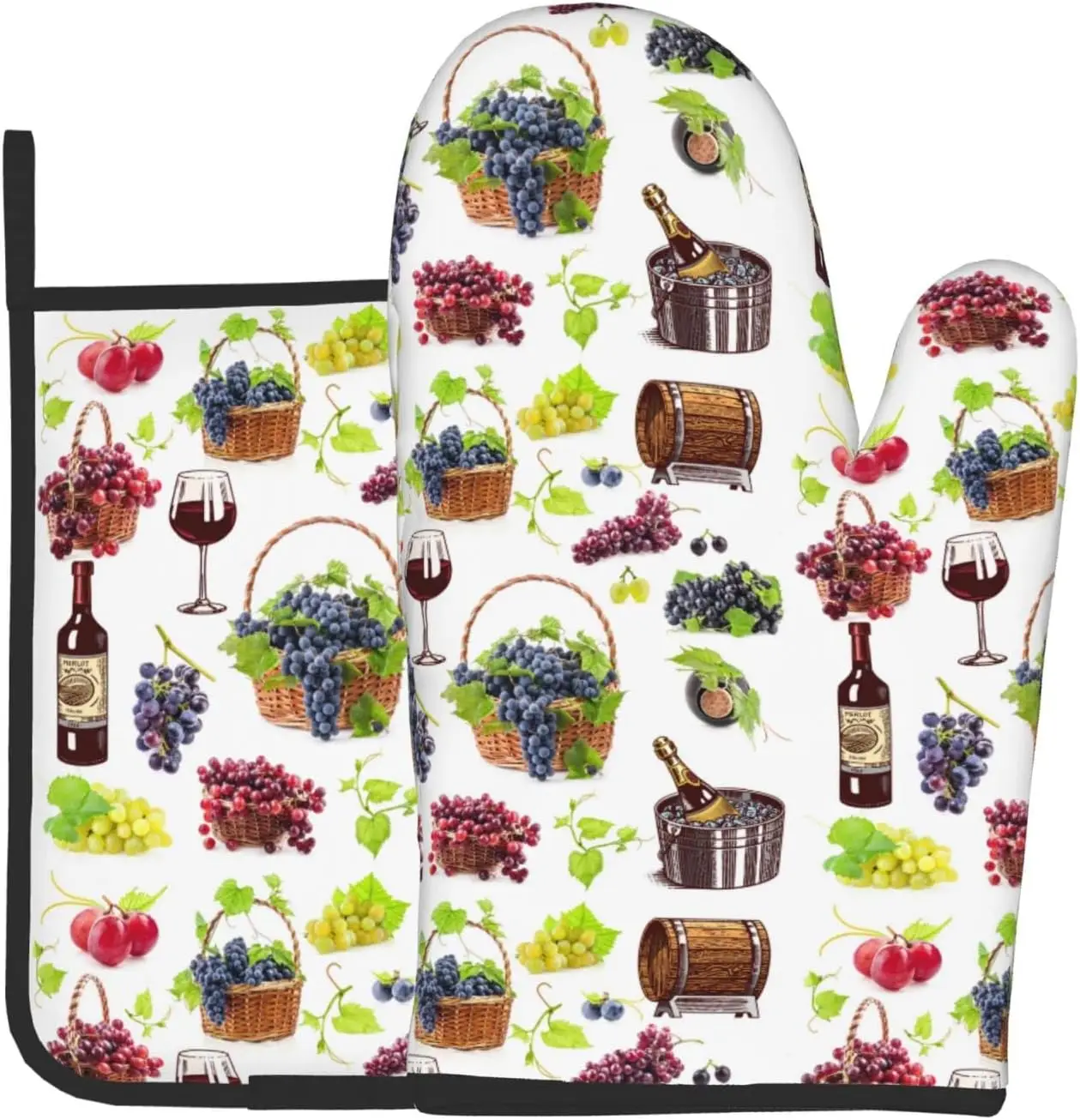 Варежки и горшки для духовки держатели горшков под винный виноград перчатки