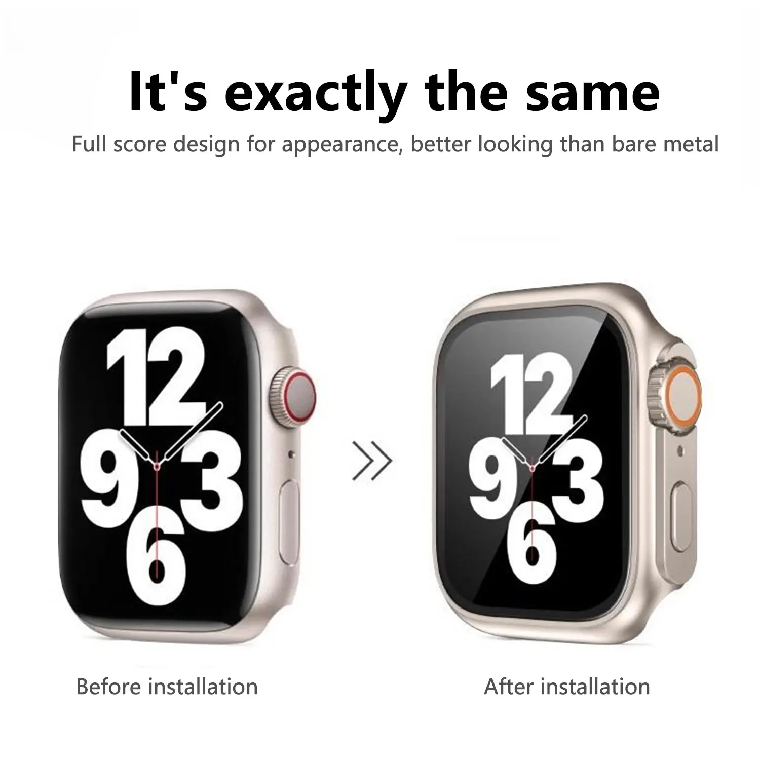 Защитный чехол Instant Ultra для Apple Watch S10case 40 41 44 45 46 мм 360 all inclusive водонепроницаемый ПК