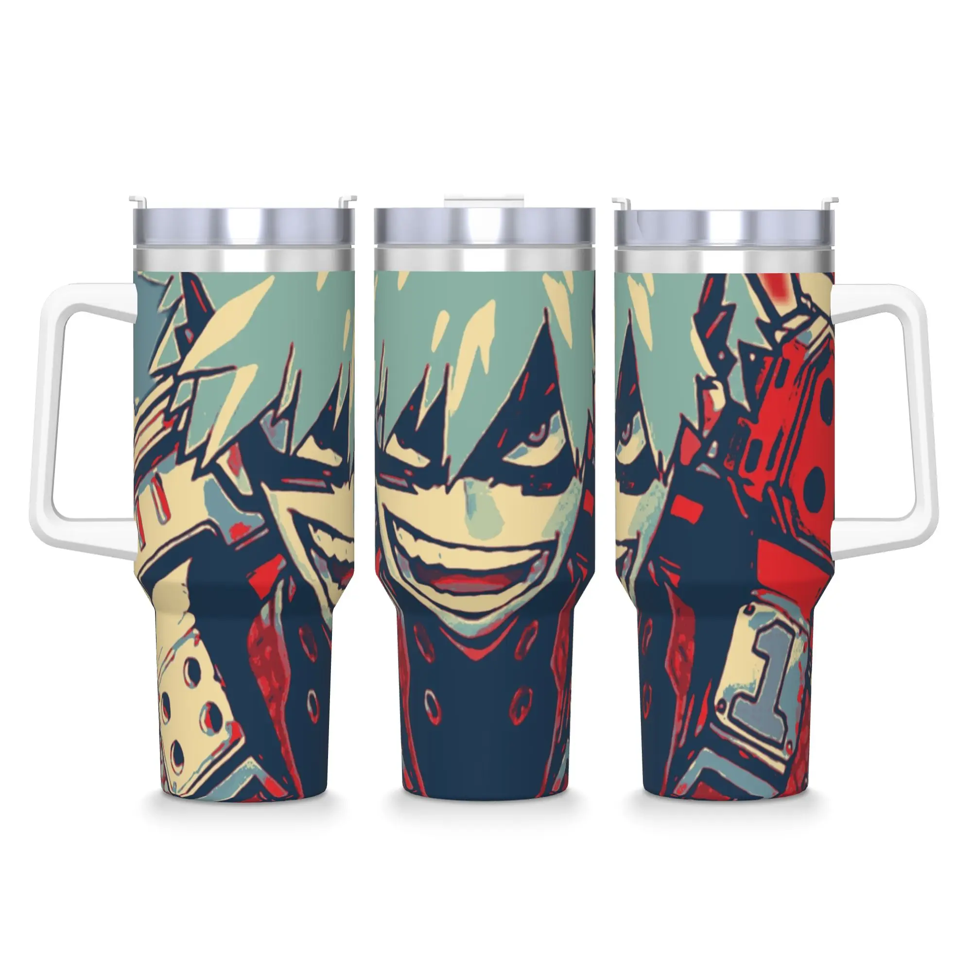 Фото Термокружка из нержавеющей стали Katsuki Bakugo HOPE My Hero Academia, герметичная, для холодных напитков, дорожная бутылка для воды №1