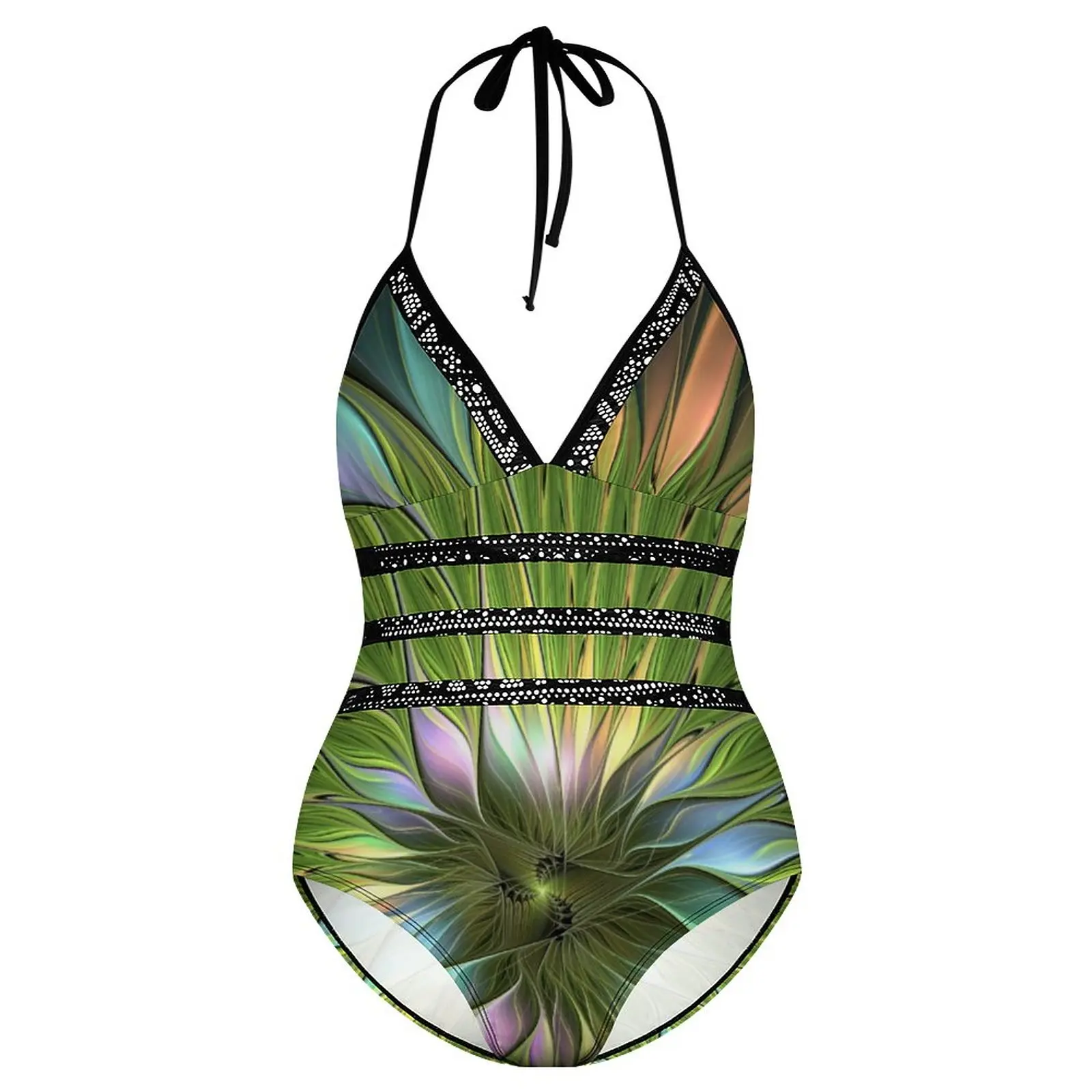 Светящийся фантазийный купальник с цветочным принтом Абстрактный Цветочный