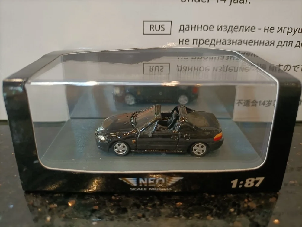

1/87 Resin Simulation Car Model Neo Honda Sports Car CRX Black High-end Collection Ornament Gift